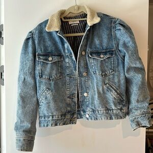 Isabel Marant Etoile Denim Puff Sleeve Jacket